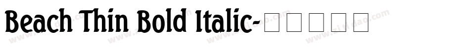 Beach Thin Bold Italic字体转换